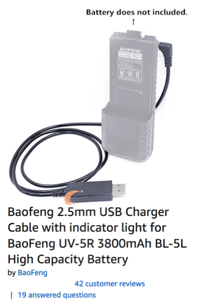 USB to 12V Smart Charger - BaoFeng Radios